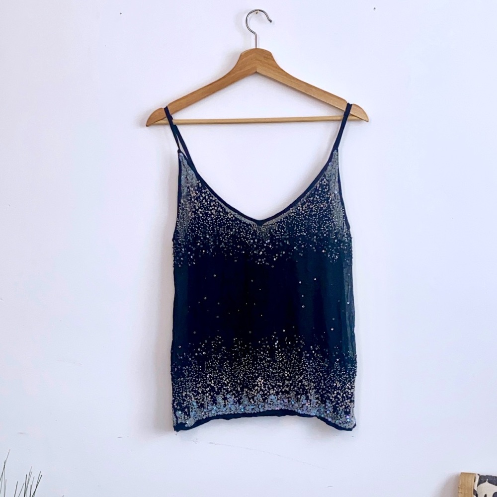 ZARA Sequined Sheer Camisole